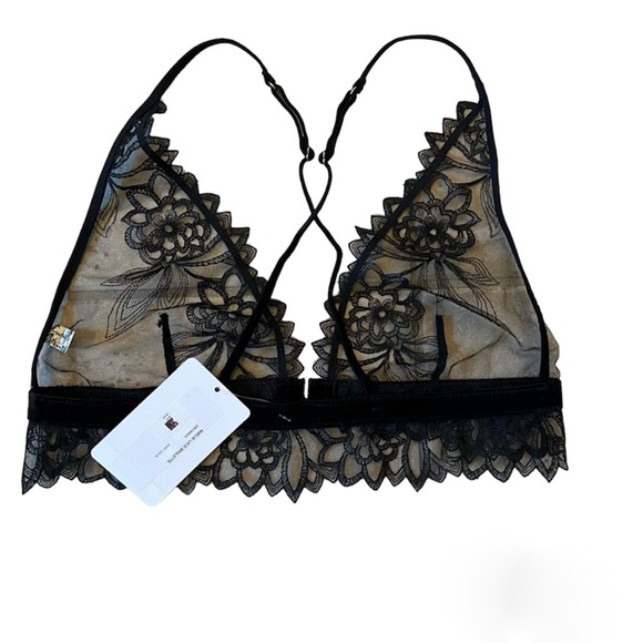 Free People Amelia Lace Bralette in Black - Picture 4 of 8